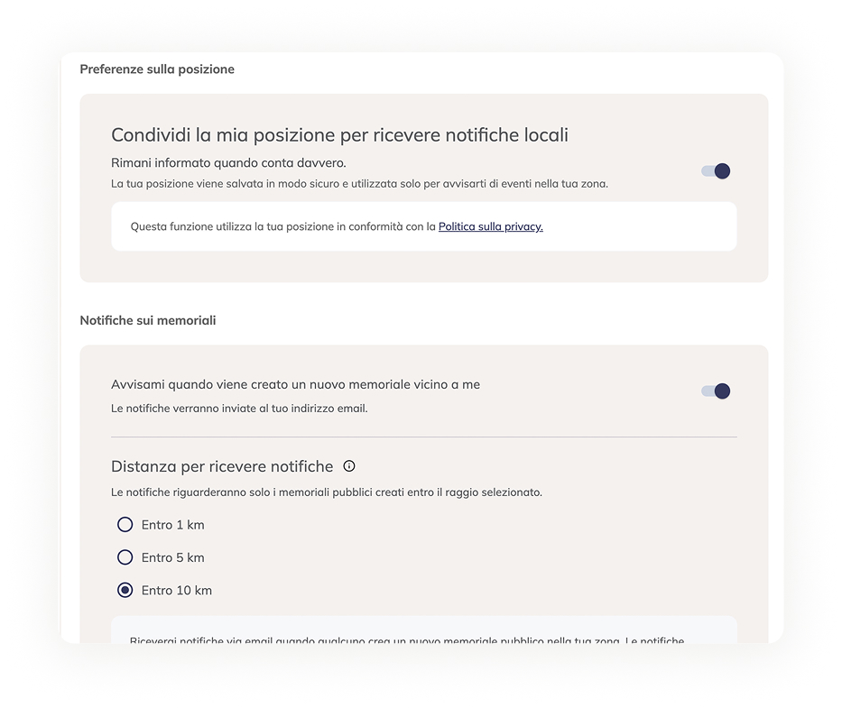 Système de notifications de proximité